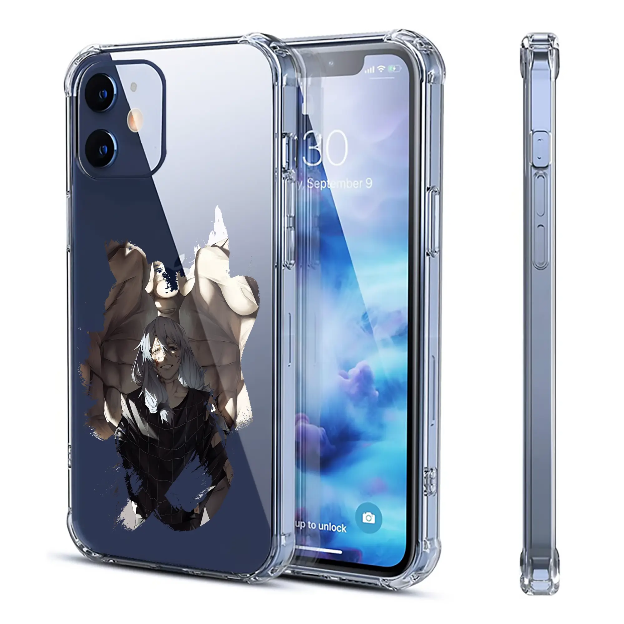 呪術廻戦 グッズ,真人 - IPhone 12シリーズ対応 ・ 透明スマホケース ・ クリアソフトケース ・ TPU素材 ・ 耐衝撃 ・ 高密着 ・ 防汚 防指紋 ・ 簡単着脱